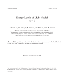 Energy Levels of Light Nuclei A = 3