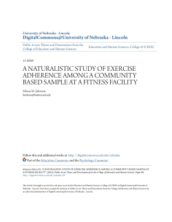 a naturalistic study of exercise adherence among a community