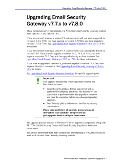 Upgrading Email Security Gateway v7.7.x to v7.8.0