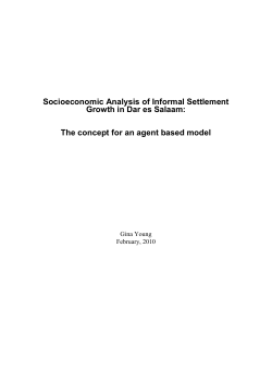 Socioeconomic Analysis of Informal Settlement Growth in Dar