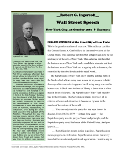 The Wall Street Speech - National Humanities Center