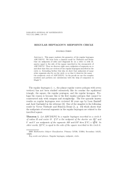 REGULAR HEPTAGON`S MIDPOINTS CIRCLE The regular heptagon