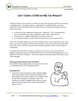 Can I Claim a Child on My Tax Return?