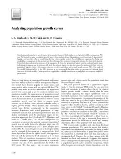 Analyzing population growth curves
