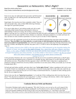 Geocentric vs Heliocentric: Who`s Right?