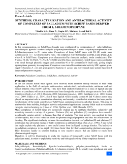 synthesis, characterization and antibacterial activity of