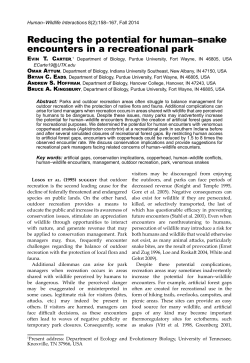 Reducing the Potential for Human–Snake Encounters in a