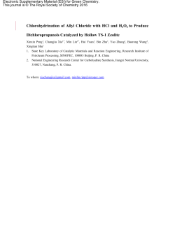 Chlorohydrination of Allyl Chloride with HCl and H2O2 to Produce