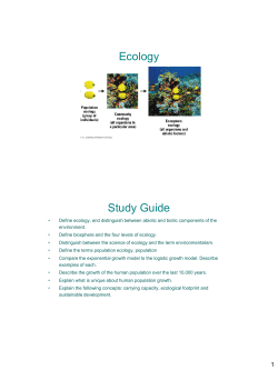 Ecology of Populations