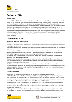 "Beginning of life" pdf file