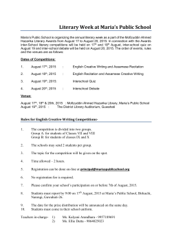 Literary Week at Maria`s Public School