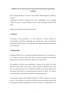 GFR Guidlines - British Nuclear Medicine Society