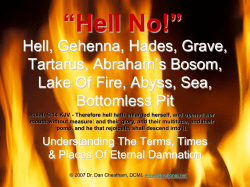 About Hell, Gehenna, Tartarus, Abyss, Bottemless
