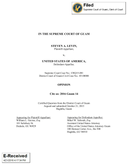 IN THE SUPREME COURT OF GUAM STEVEN A. LEVIN, v