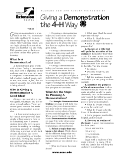 Giving a Demonstration the 4-HWay