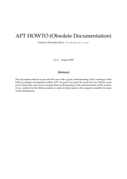 APT HOWTO (Obsolete Documentation)