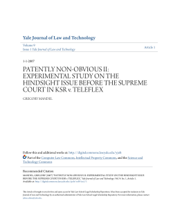 PATENTLY NON-OBVIOUS II: EXPERIMENTAL STUDY ON THE