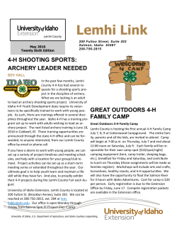 Lemhi Link - University of Idaho