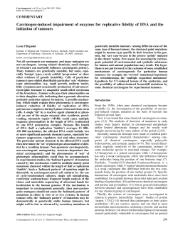 Carcinogen-induced impairment of enzymes for