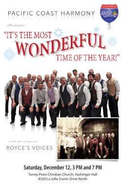 program - Pacific Coast Harmony