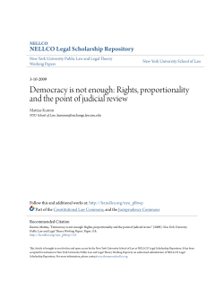 Democracy is not enough: Rights, proportionality and the point of