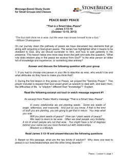 Peace Lesson 4 SBCC
