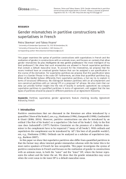 Gender mismatches in partitive constructions with