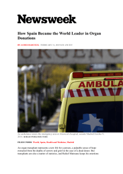 How Spain Became the World Leader in Organ Donations