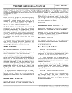 Architect-Engineer Qualifications - Metropolitan Washington Airports