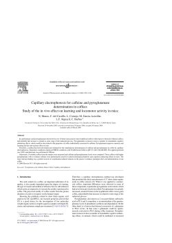Capillary electrophoresis for caffeine and pyroglutamate