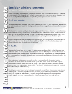 Insider airfare secrets
