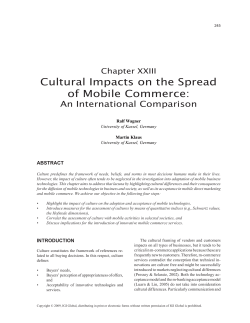Cultural Impacts on the Spread of Mobile Commerce