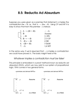 8.5: Reductio Ad Absurdum