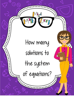 How many solutions to the system of equations?
