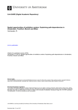 The exhibition sector - University of Amsterdam