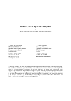 Business Cycles in Juglar and Schumpeter
