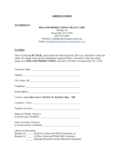 order form - Custom Grave, Grave Care