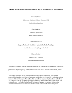 Mutiny and Maritime Radicalism in the Age of Revolution: An