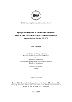 Lymphatic vessels in health and disease: Role of the VEGF