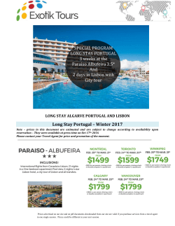 Portugal Algarve Long stay February /March- Paraiso