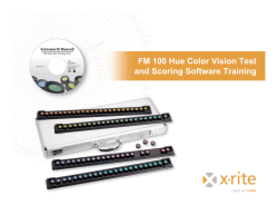 FM 100 Hue Color Vision Test and Scoring Software Training