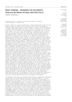 sounding the documenta process between critique and spectacle