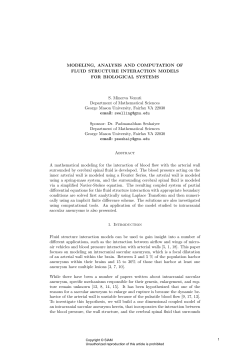 Modeling, Analysis and Computation of Fluid Structure Interaction