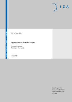 Competing on Good Politicians