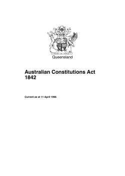 Australian Constitutions Act 1842