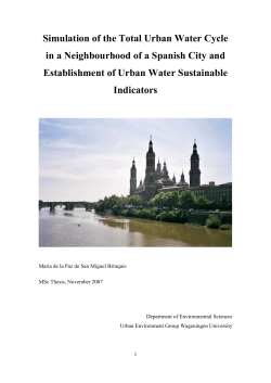 Simulation of the Total Urban Water Cycle in a Spanish