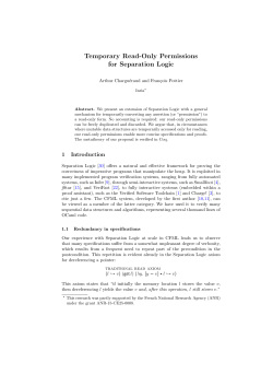 Temporary Read-Only Permissions for Separation Logic