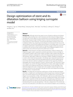 Design optimization of stent and its dilatation balloon using kriging