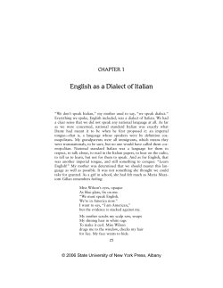 English as a Dialect of Italian