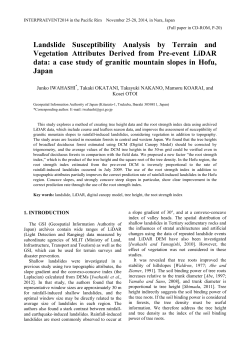 Landslide Susceptibility Analysis by Terrain and Vegetation